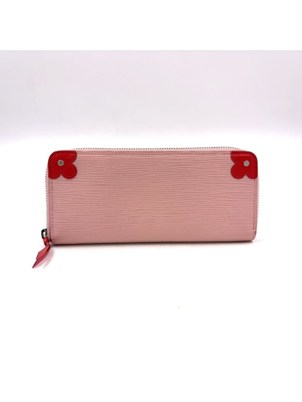 Louis Vuitton Portefeuille Clemence Leather Pink Red Wallet